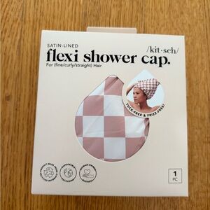 NEW (UNOPENED) Kitsch Checkered Satin Shower Cap